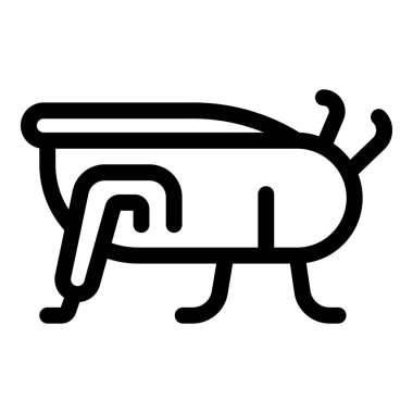 Bacakları üzerinde duran bir cırcır böceğinin simgesi.