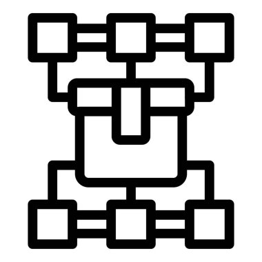 Engelleme teknolojisinin sembolik temsili, merkezi olmayan bir ağda veri bloklarını güvenli bir şekilde bağlama yeteneğini gösteriyor