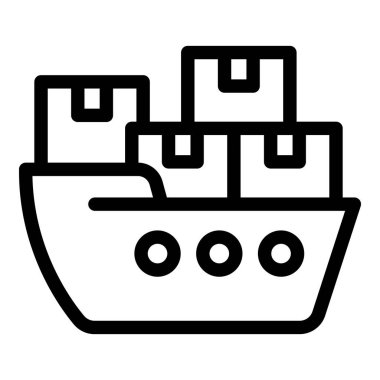 Dünyanın her yerine mal taşıyan bir kargo gemisinin sanat simgesi.