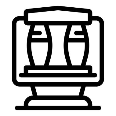 Güneş ışığı üreten modern solaryum ekipmanları bir güzellik salonunda vücut bronzlaşması için tripodun üzerinde duruyor.