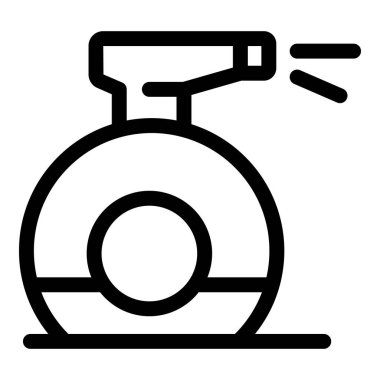 Basit, kalın çizgili, sprey şişesinin temizlik çözeltisi.