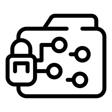 Güvenli bir veri yönetim sistemini temsil eden dijital illüstrasyon, veri koruması ve mahremiyeti vurguluyor