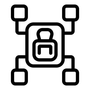 Birden fazla kaynak arasında aktarılırken verilerin korunduğunu gösteren güvenli ağ simgesi