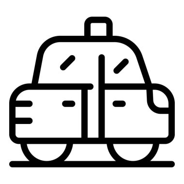 Siyah-beyaz çizgili bir polis arabası kullanma, kolluk kuvvetlerini ve güvenliği temsil etme sanatı