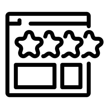 İçeriğiniz için boş alanı olan bir web sitesinde beş yıldızlı geri bildirim derecelendirme deneyimi