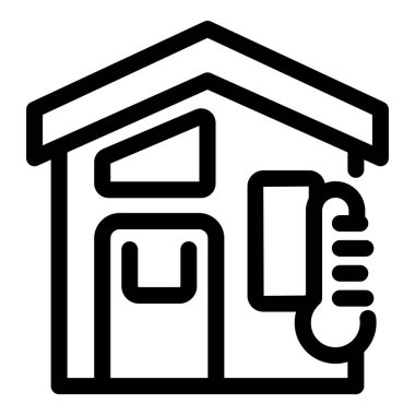 Sıcak hava koşullarını gösteren termometresi olan basit bir ev simgesi