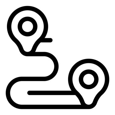 GPS rota planlama bir pin yer belirleyici simgesi ile hedefini gösteriyor