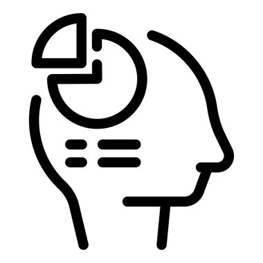 İşadamı, finansal verileri analiz eden bir pasta grafiği düşünüyor.