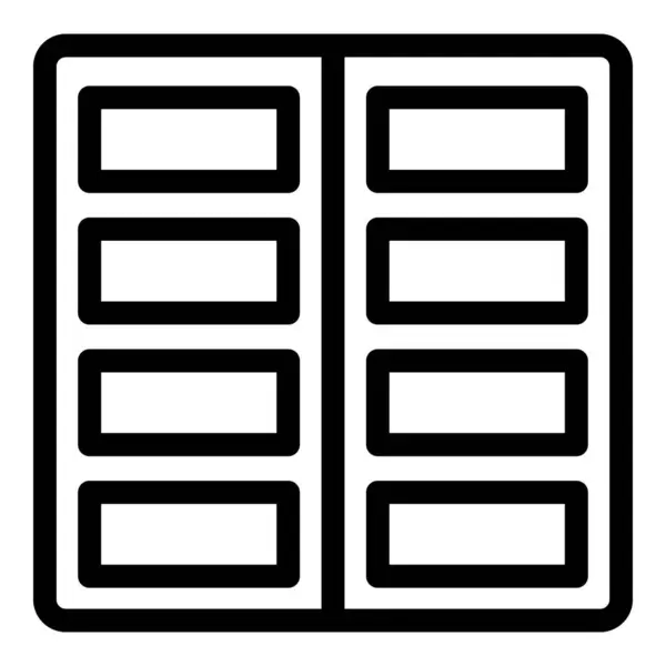 stock vector Simple, bold line icon of a server rack, symbolizing data centers and network equipment