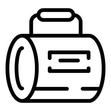 Taşınabilir bir hoparlörün satır simgesi, akıllı bir telefondan veya bilgisayardan kablosuz bağlantı üzerinden ses dosyalarını çalmak için tasarlanmış bir aygıt