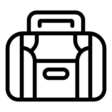 Bir valizin basit ince çizgi simgesi, seyahat ve iş ile ilgili web siteleri ve uygulamalar için mükemmel