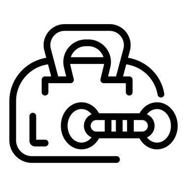 Bir dambılın basit çizgi simgesi, halterciliği veya uygunluğu temsil etmek için mükemmel