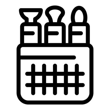 Dövme dükkanında çalışan bir sanatçı için çeşitli aletleri olan profesyonel dövme makinesi takımı hazırdır.