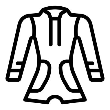 Yüksek etkili spor ve aktiviteler için tasarlanmış koruyucu giysinin basit çizgi simgesi