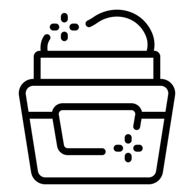 Parıltılı kozmetik krem kavanozunu aç. Lüks bir cilt bakımına işaret ediyor.