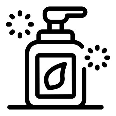 Yaprak sembollü organik antibakteriyel sabun şişesi doğal yaşam tarzını geliştirmek için mükemmeldir.