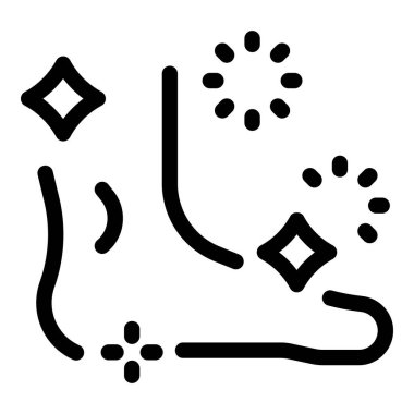 Ölü deri hücreleri olan bir ayağın simgesi ışıl ışıl bir efektle çıkarılıyor.