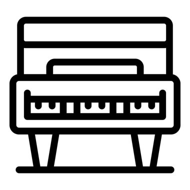 Ses üretimi için müzik enstrümanı gösteren sentezleyici elektronik müzik kompozisyonu ve ses kaydı kavramını temsil ediyor