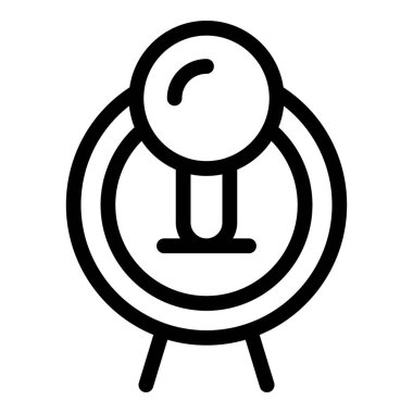 Modern bir lambanın yuvarlak abajurlu simgesi.