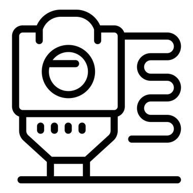 3d yazdırma makinesi düğme kontrol paneli ile ısıtılmış bir filament modeli oluşturur