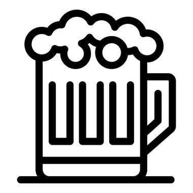 Bira kabzalı, bira dolu ve köpüklü bir kafayla kaplı uzun bira bardağı.