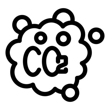 CO2 emisyonları, atmosfer üzerindeki etkilerini sembolize eden bir bulut olarak gösterilir.