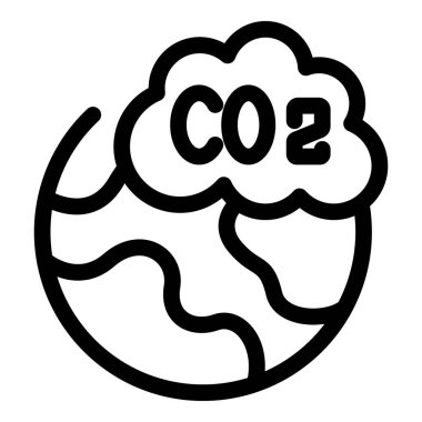 Dünya gezegeninin çizgi sanat simgesi karbondioksit salınımı bulutuyla kaplanıyor.