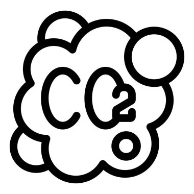 Siyah ve beyaz çizgili karbondioksit formülü, karbondioksit, karbondioksit, görünmeyen bir kaynaktan yayılıyor.