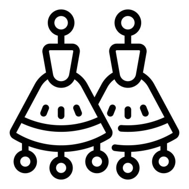 Zincirlenmiş yuvarlak şekilli karpuz meyvesini temsil eden bir çift küpe.