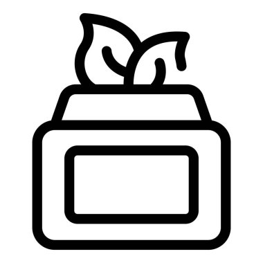 Kozmetik krem kavanozunun doğal ve organik güzellik ürünlerini temsil etmek için mükemmel bir simgesi.