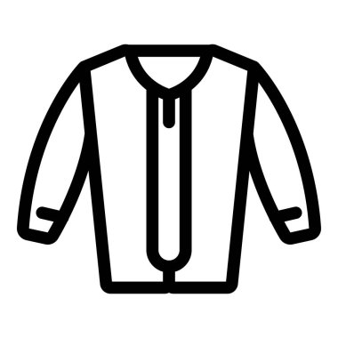 Resmi tasma ve cep simgesi, kıyafet ve moda illüstrasyonlu uzun kollu gömlek