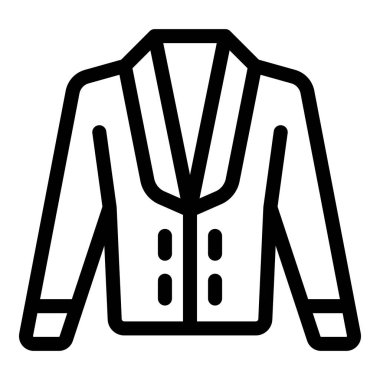 Basit ama zarif kadın ceketi, şık bir yakası, düğmeli ön kapağı ve düğmeli kelepçeleri var.