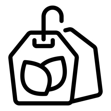 İki çay poşeti asılı, bitkisel aşıyı temsil ediyor ve sağlıklı bir yaşam tarzını teşvik ediyor.