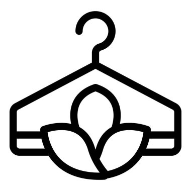 Bir yaprak tasarımı içeren elbise askısı ekolojik bilinçli giyim tercihlerini teşvik eder