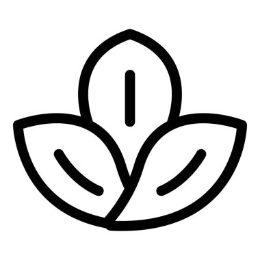 Doğa, şans ve büyüme kavramlarını temsil etmek için mükemmel olan üç yapraklı yonca şeklini oluşturan basit çizgiler.