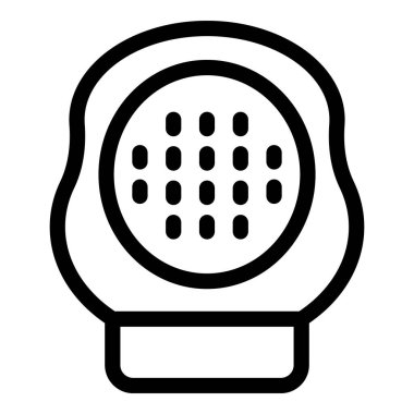 Elektrikli ütü, ısıtma yüzeyinde buhar ütülemek için birden fazla delik olduğunu gösteriyor.