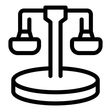 Adalet ve hukuk kavramını temsil eden klasik bir denge ölçeği.