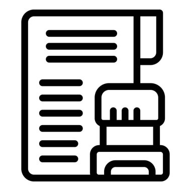 Noter orjinalliğini tasdik etmek için yasal bir belgeyi damgaladı.