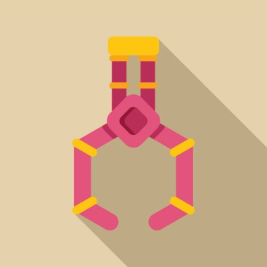 Robot kol üç parmaklı bir şey tutuyor, endüstriyel robot manipülatörü.