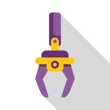 Robotik kol tutucu iki çatallı nesne algılıyor, otomasyon konsepti