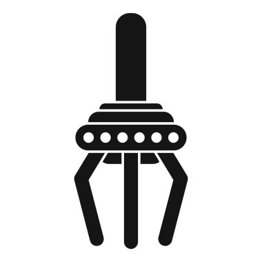 Elinde hiçbir şey olmayan üç parmaklı endüstriyel robot kolunun simgesi.