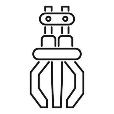 Endüstriyel robot manipülatör kolu bir nesne algılıyor