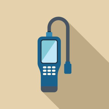 Gaz dedektörü ölçüm aleti metan seviyesini gösteriyor