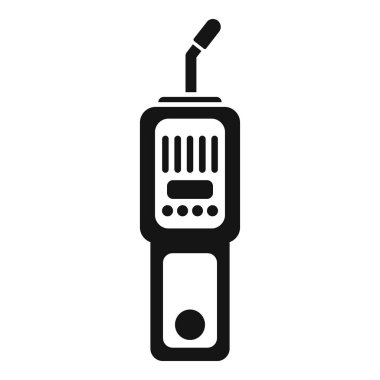 Beyaz arkaplanda metan ve karbon monoksit saptaması için gaz dedektörü simgesi