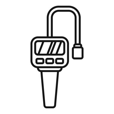 Nitrat testi elektronik aygıt ana hatlı vektör kullanarak konsantrasyon seviyesini gösteriyor