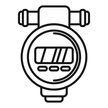 Su tüketimini izlemek için kontrol paneli düğmeleri ile birlikte akış oranını gösteren dijital su ölçer