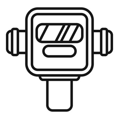 Su tüketimini gösteren bir su ölçüm cihazının çizgi çizimi