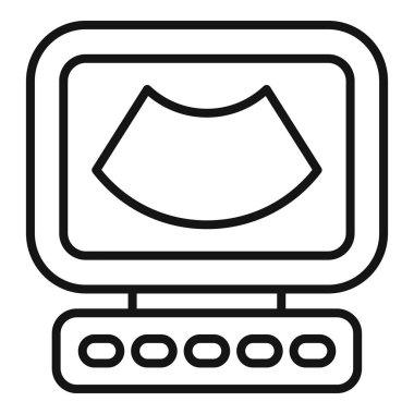 Ultrason makinesi hamilelik kontrolünde bir fetüs gösteriyor.