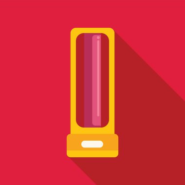 Ultraviyole ışık saçan, mikrop ve patojenleri yok eden bir UV sterilizatör lambası tasviri