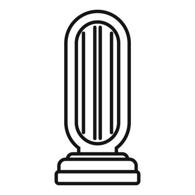 Yunan mimarisi ve tarihi mirasını sembolize eden temel ve sermaye içeren flütlü bir sütunun basit çizimi